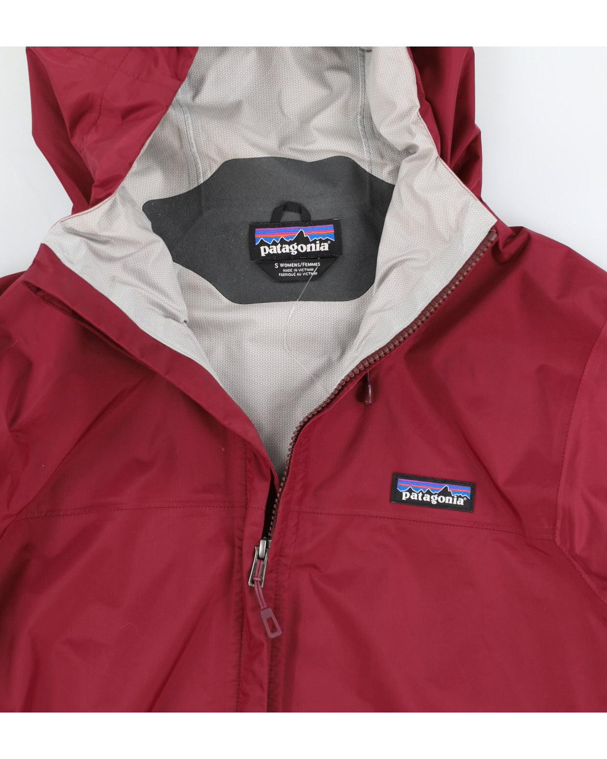 Patagonia Burgundy H2NO Hooded Windbreaker Jacket - S
