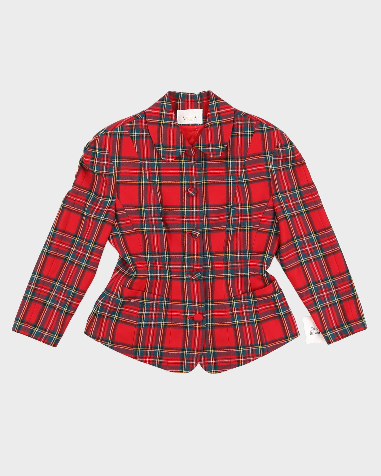 Vintage 80s Apertiv By Werner Tartan Blazer - M/L