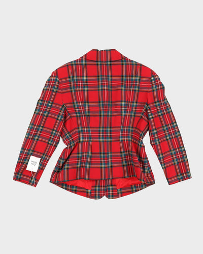 Vintage 80s Apertiv By Werner Tartan Blazer - M/L