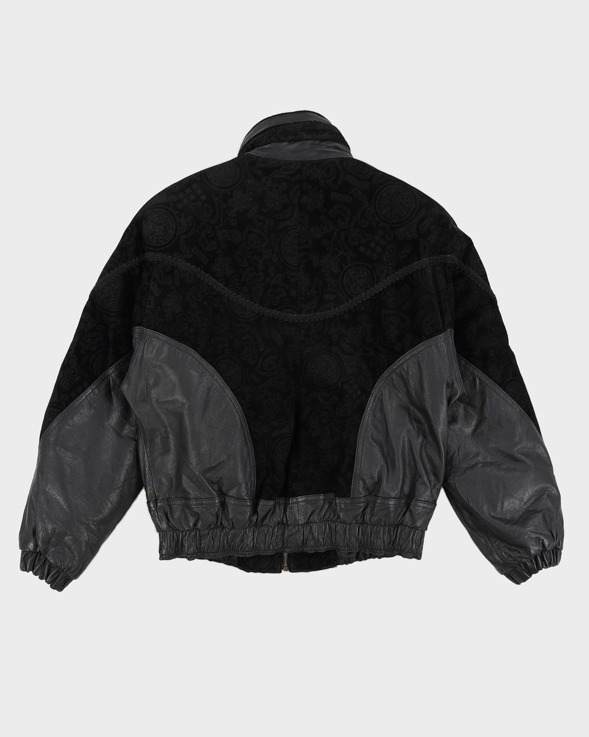 Vintage 80s Yearbook Detailed Leather Jacket - L