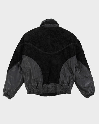 Vintage 80s Yearbook Detailed Leather Jacket - L