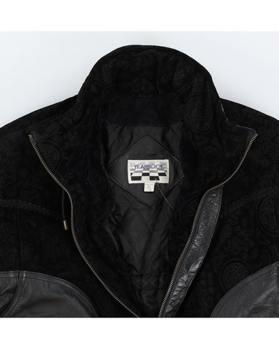 Vintage 80s Yearbook Detailed Leather Jacket - L