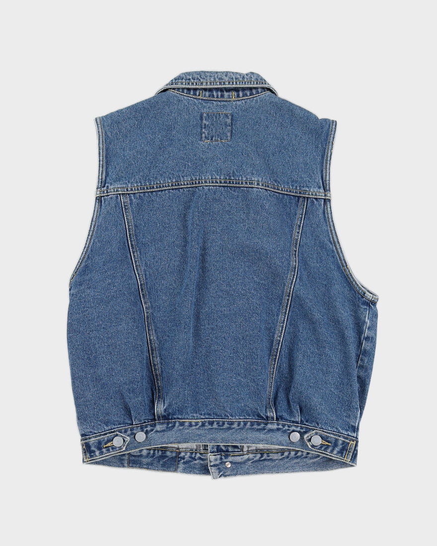 Vintage 90s Espirit Sleeveless Denim Jacket - L