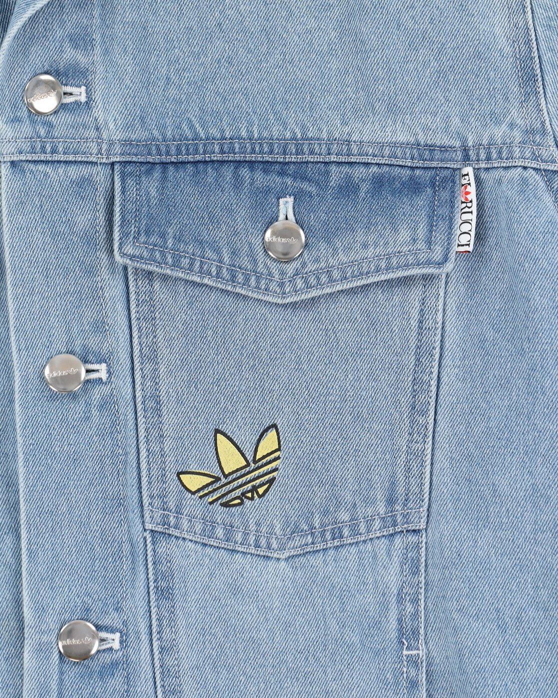 Adidas x Fiorucci Printed Denim Jacket - M