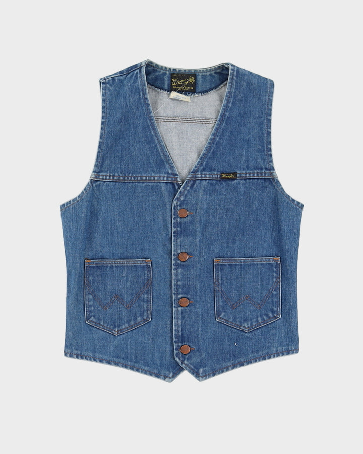 Vintage 70s Wrangler Denim Waistcoat - M