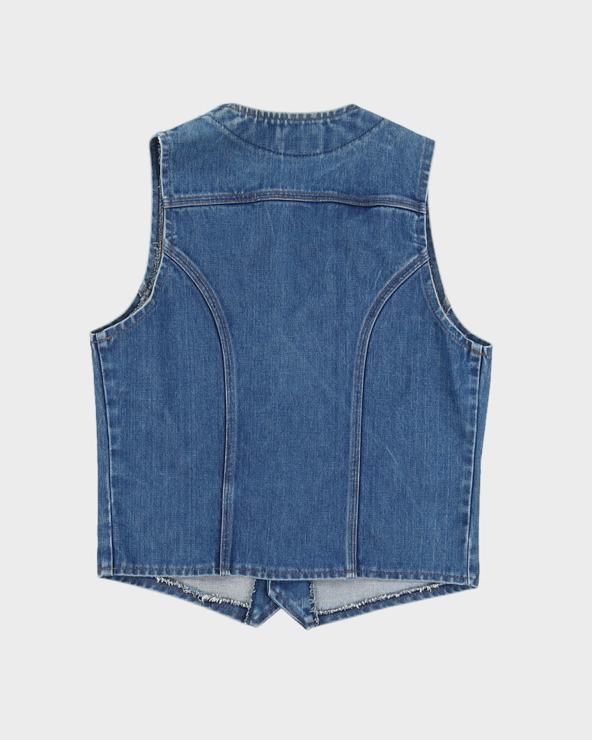 Vintage 70s Wrangler Denim Waistcoat - M