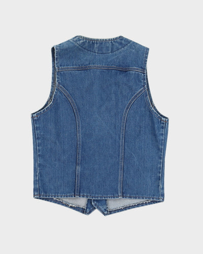 Vintage 70s Wrangler Denim Waistcoat - M