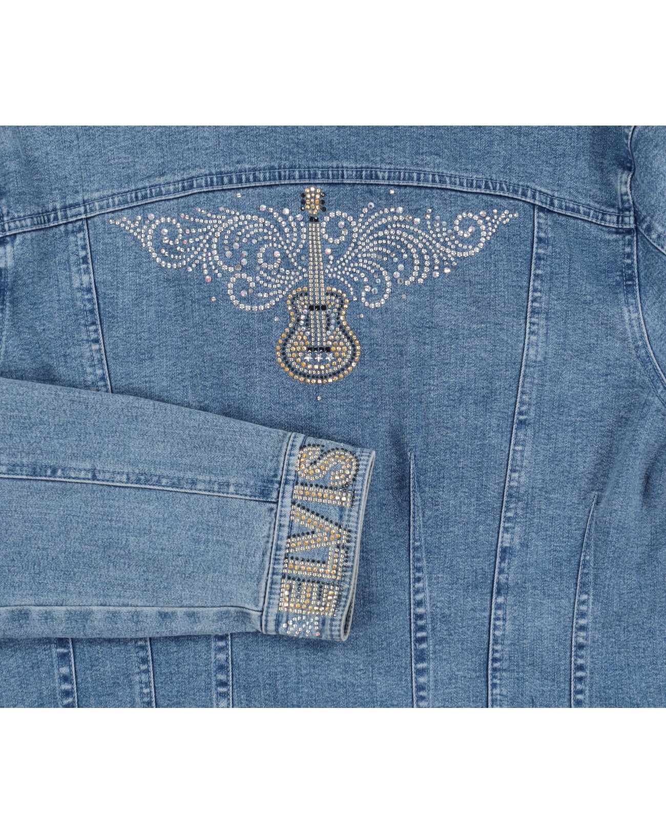 Y2K Bedazzled Denim Jacket - L