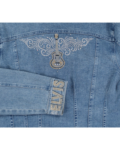 Y2K Bedazzled Denim Jacket - L