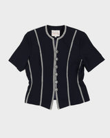 Navy Short Sleeve Jacket - M