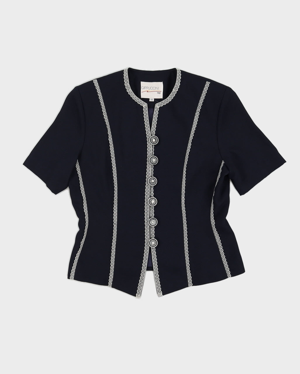 Navy Short Sleeve Jacket - M