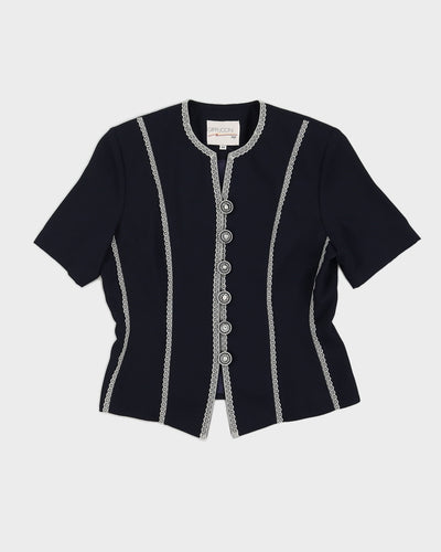Navy Short Sleeve Jacket - M
