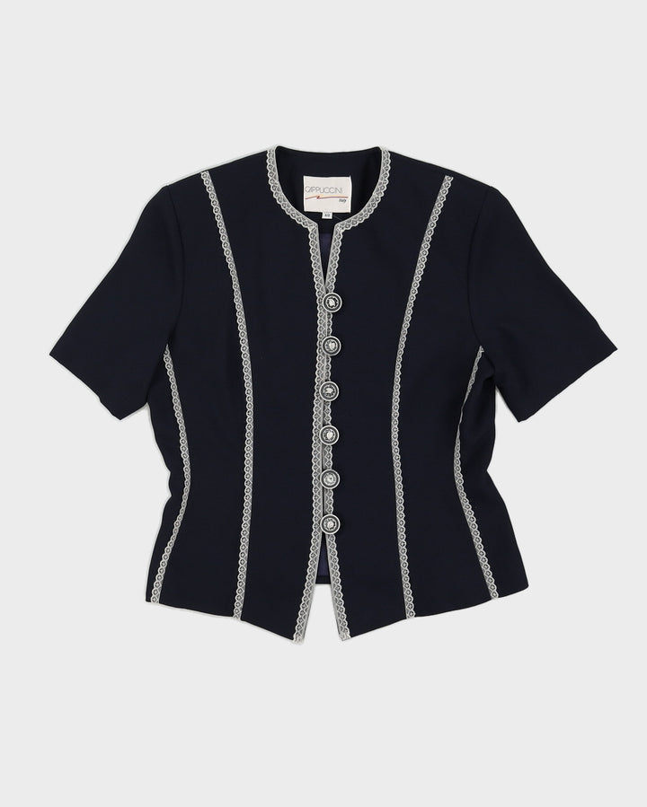 Navy Short Sleeve Jacket - M