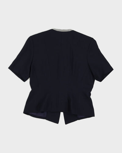 Navy Short Sleeve Jacket - M