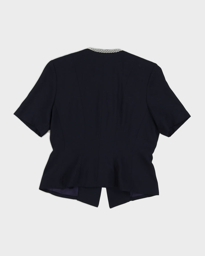 Navy Short Sleeve Jacket - M