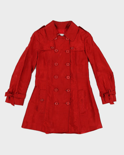 Red Moschino Cheap and Chic Trench Coat - XS
