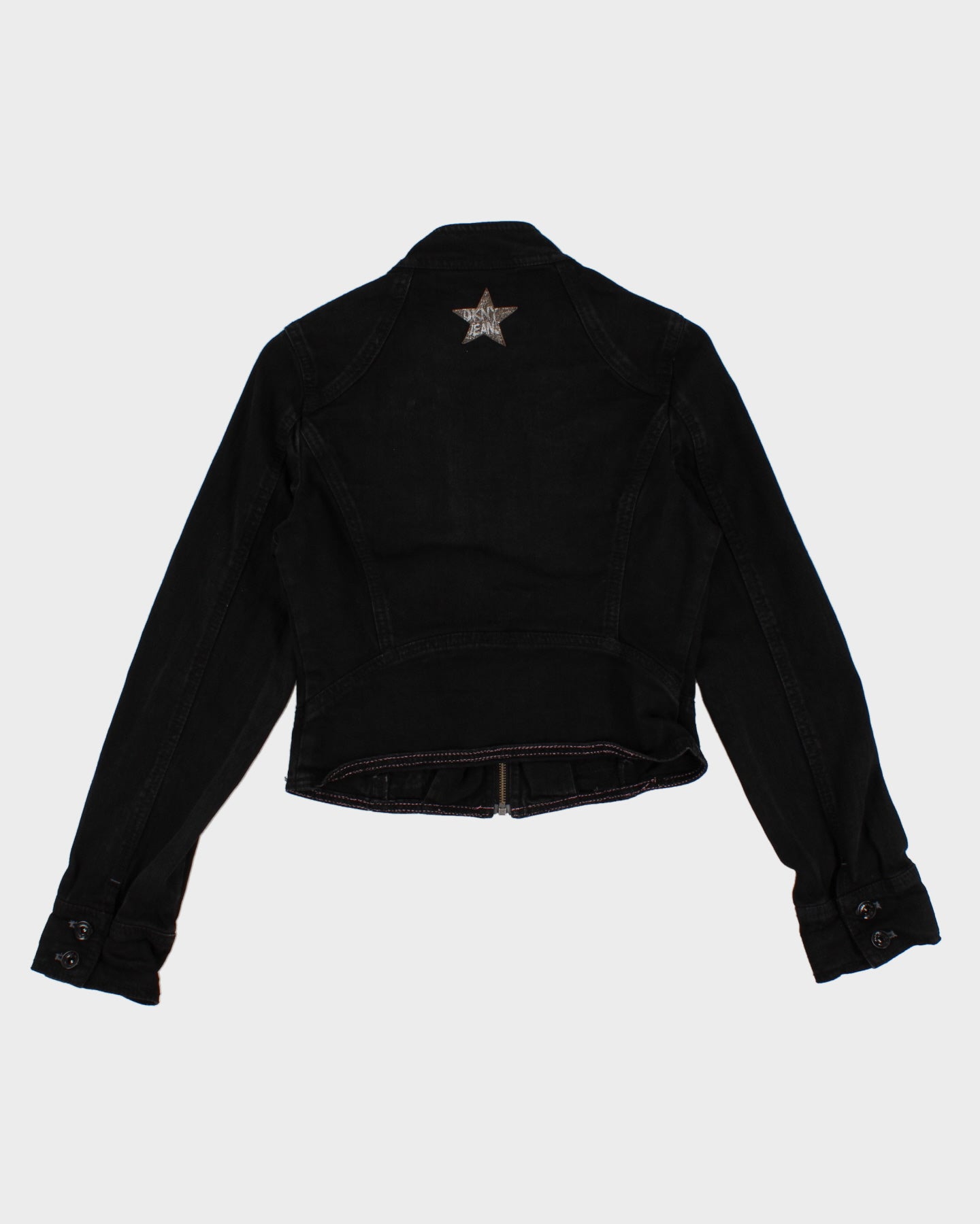 Y2K 00s DKNY Jeans Fitted Black Denim Jacket - XS/S
