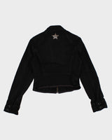 Y2K 00s DKNY Jeans Fitted Black Denim Jacket - XS/S