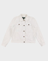Lauren Jeans Co By Ralph Lauren White Denim Jacket - M/L