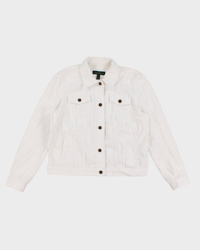 Lauren Jeans Co By Ralph Lauren White Denim Jacket - M/L