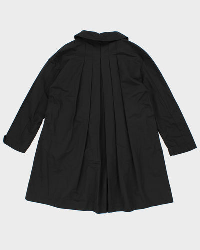 Prada Women's Black Collared Mac Coat - M