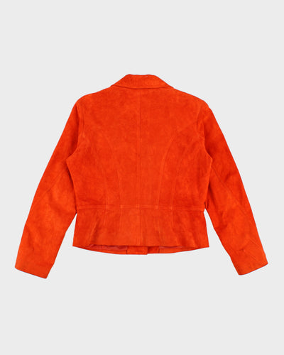 Y2K Danier Orange Suede Button Up Jacket - M