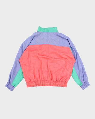 Vintage 80's Pastel Zip up Bomber Jacket - L