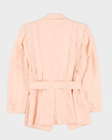 Vintage 80s Debbie Shuchat Pink Silk Blazer - S
