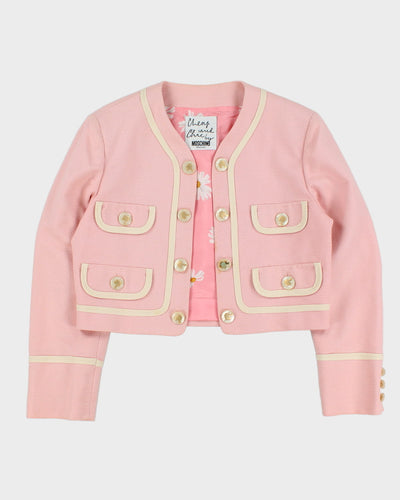 Moschino Cheap And Chic Pink Cropped Blazer - M