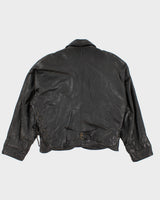 Vintage Boutique Of Leathers Chunky Lace Detailed Leather Jacket - L