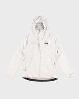 Patagonia White Hooded Rain Jacket - S