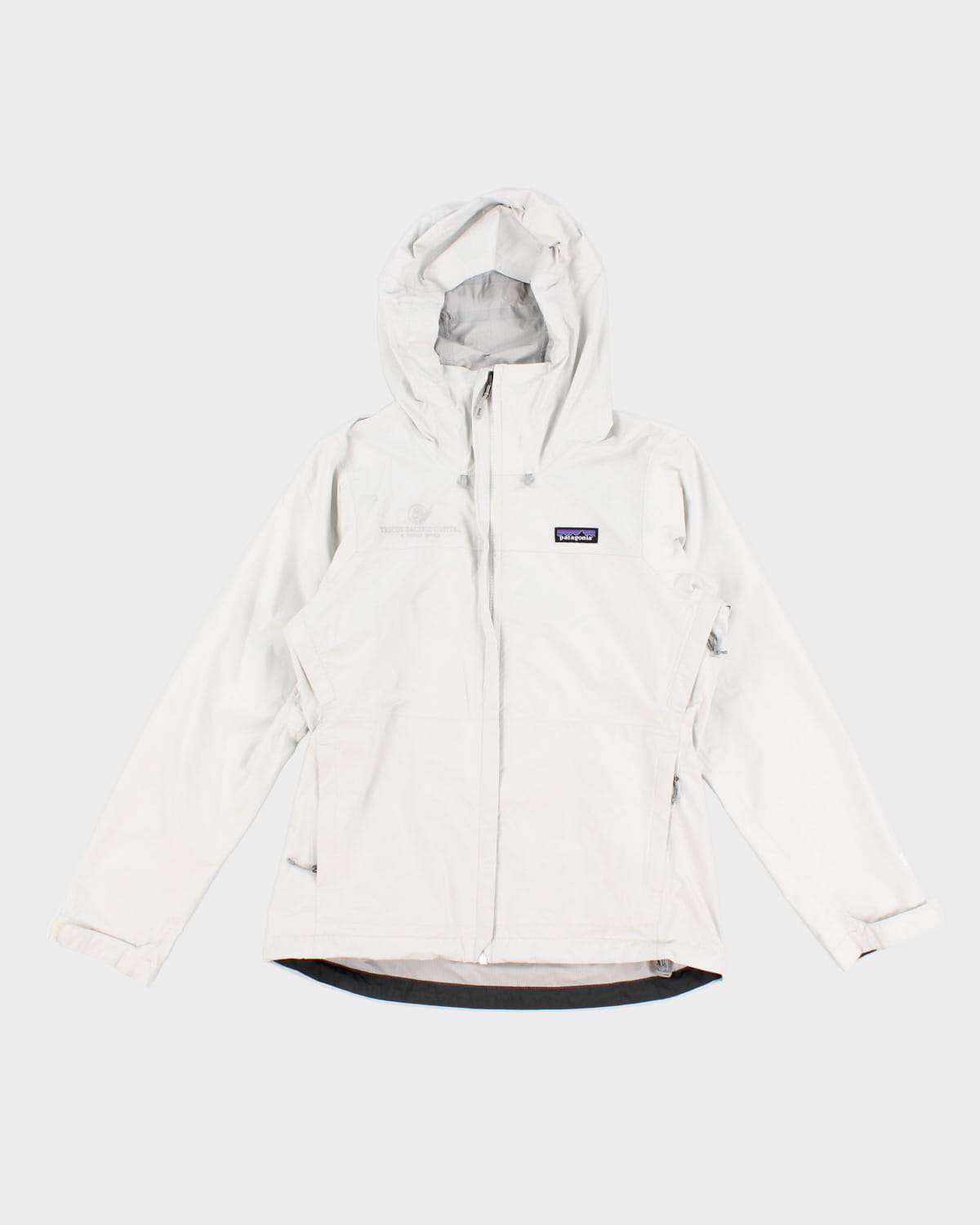 Patagonia White Hooded Rain Jacket - S