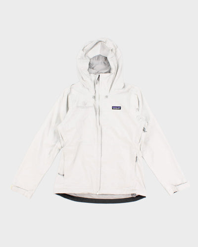 Patagonia White Hooded Rain Jacket - S