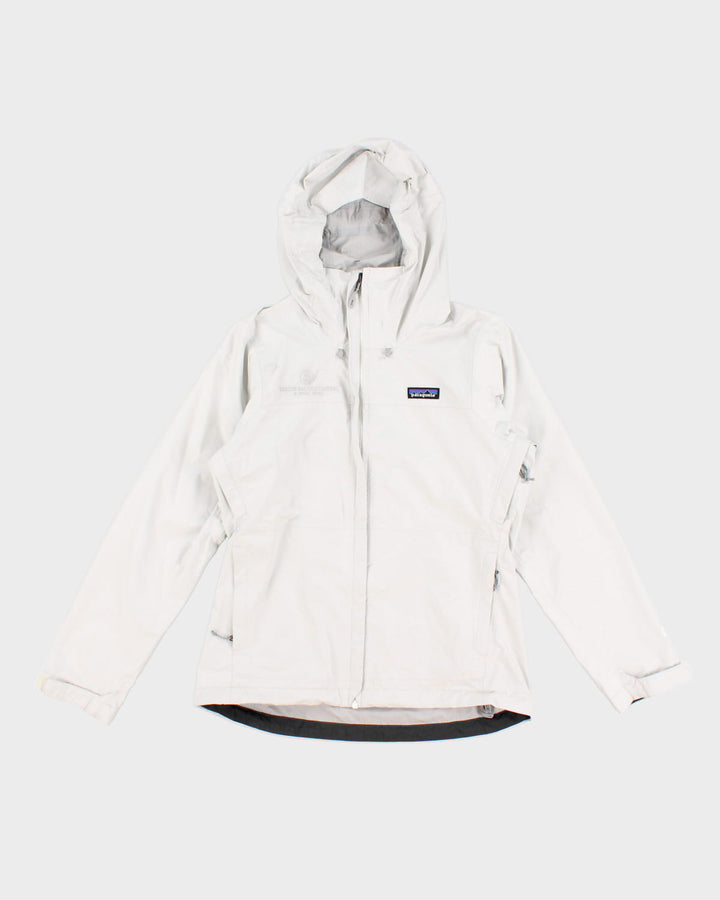 Patagonia White Hooded Rain Jacket - S