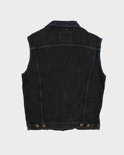 Vintage Fem Thrashed Black Levi's Jacket Vest - S - M