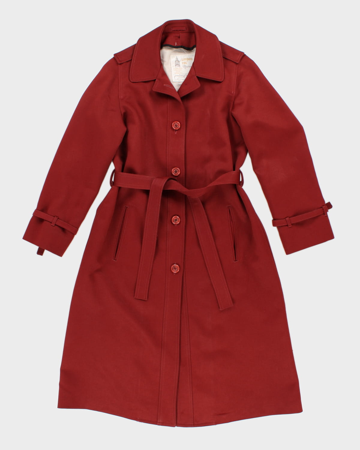 Vintage 70s London Fog Red Women's Coat - S