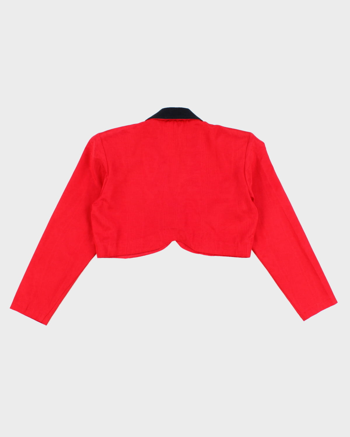 Vintage 80s By Night Cropped Red Blazer - S