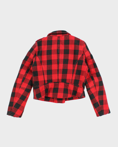 Ralph Lauren Heavy Cotton Biker Jacket in Plaid - M