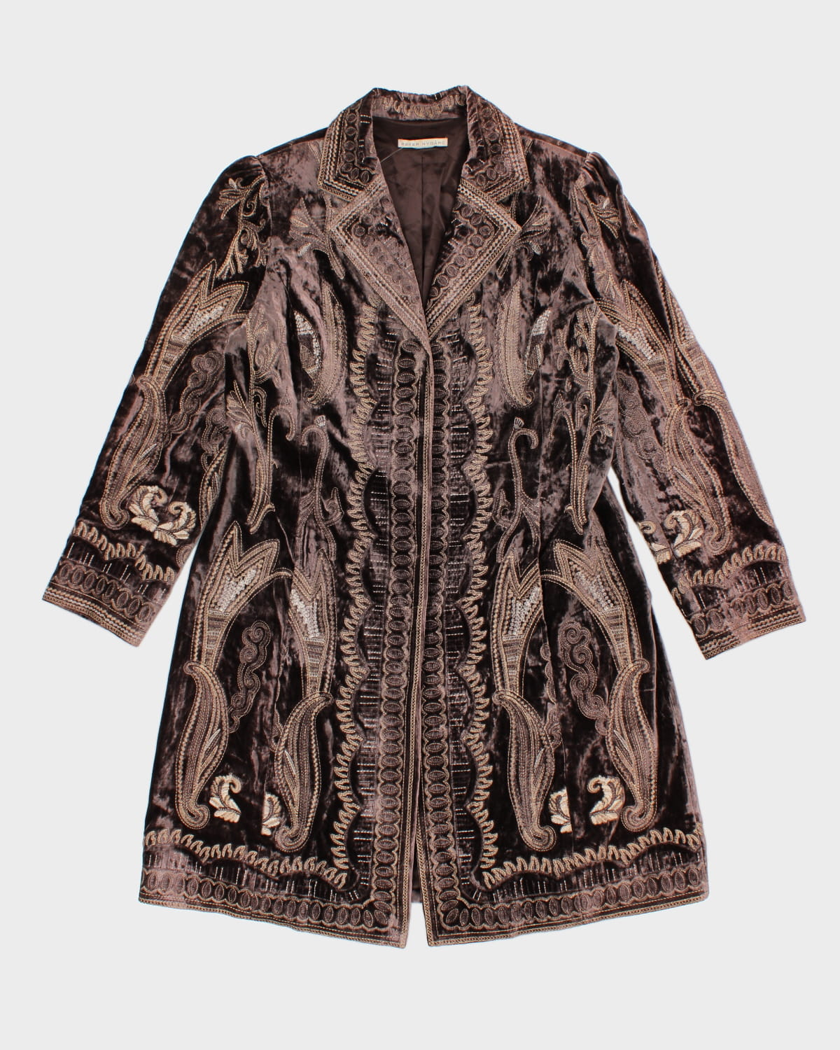 Vintage Peter Nygard Velvet Embroidered Coat - L