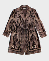 Vintage Peter Nygard Velvet Embroidered Coat - L