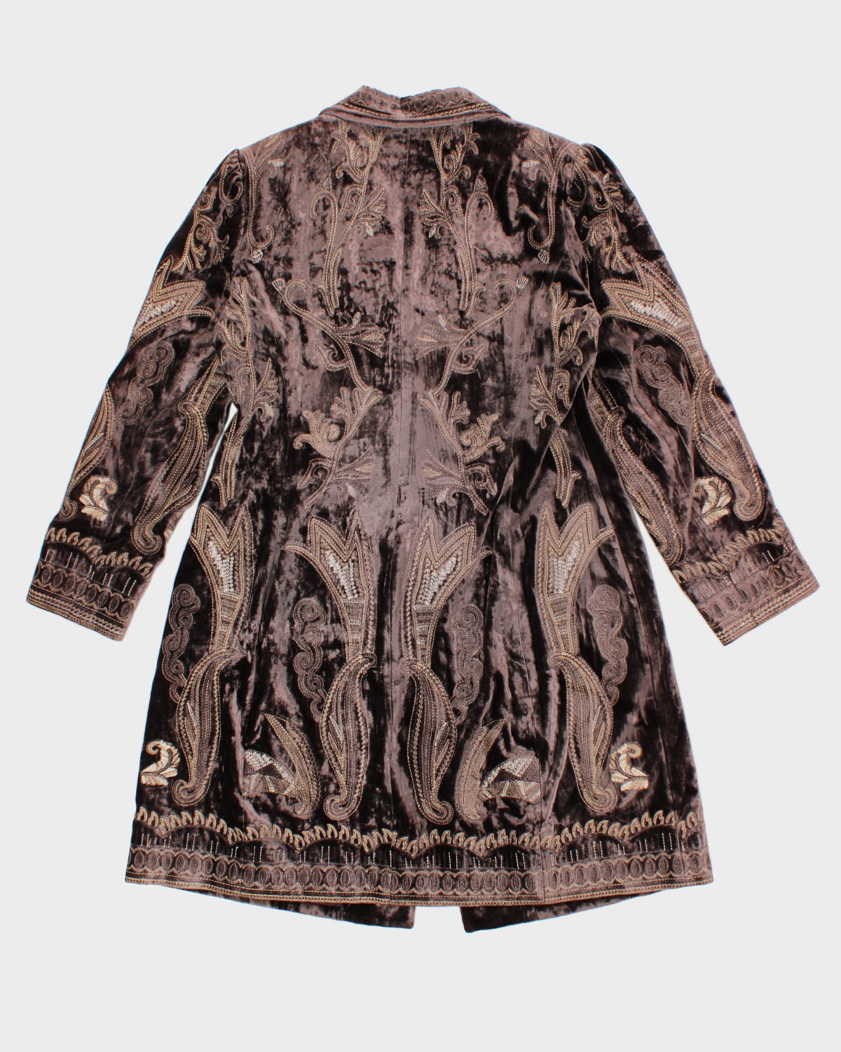 Vintage Peter Nygard Velvet Embroidered Coat - L