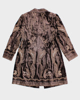 Vintage Peter Nygard Velvet Embroidered Coat - L