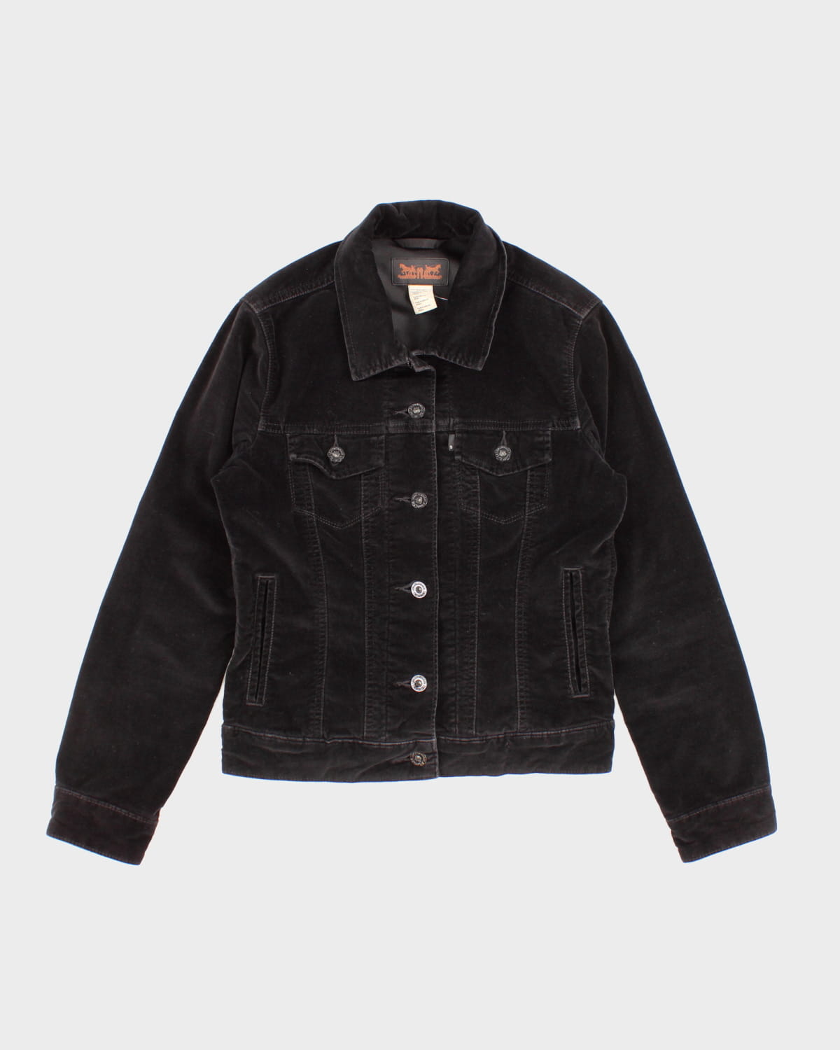Black Velour Levi's Jacket - S