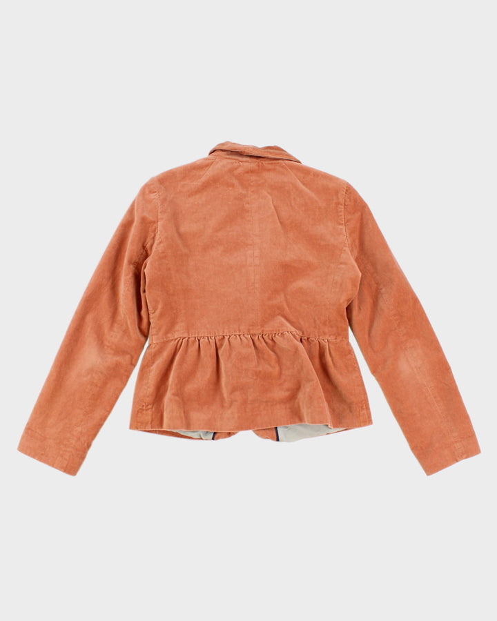 00s J Crew Peach Velvet Blazer - M