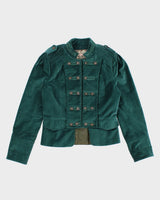 Darling Turquoise Button Detailed Jacket - XS - S
