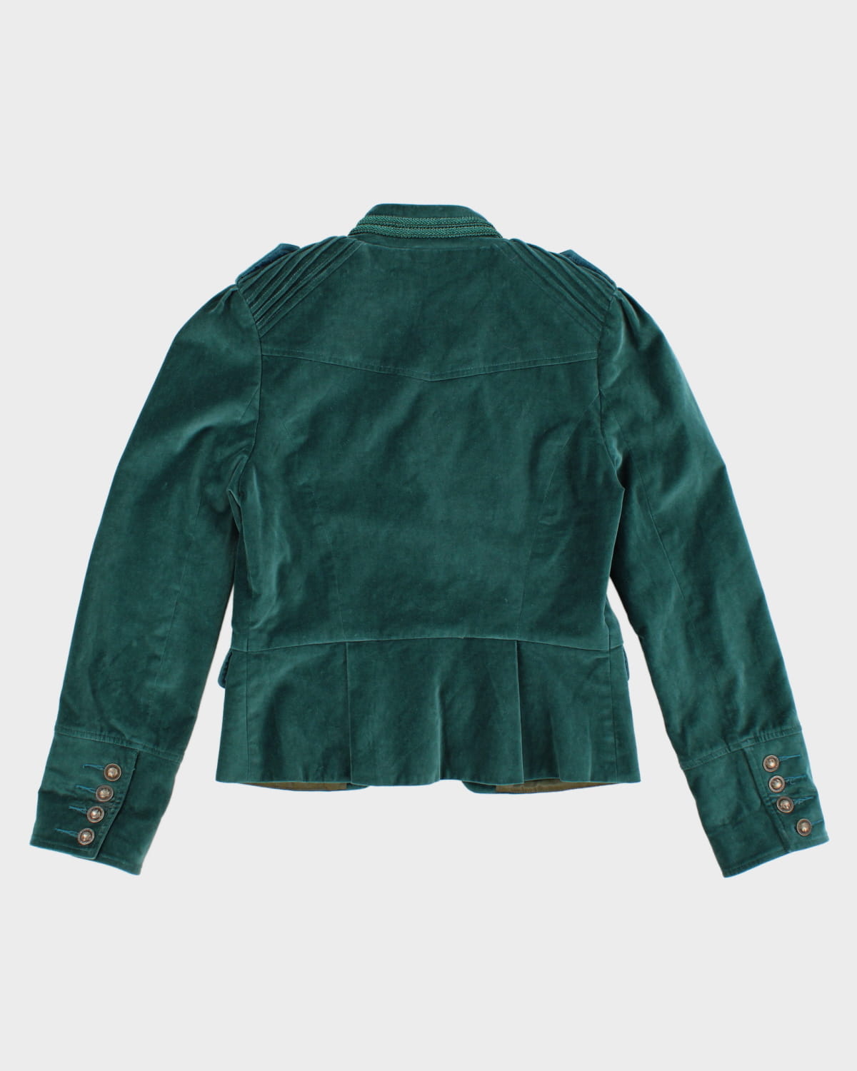 Darling Turquoise Button Detailed Jacket - XS - S