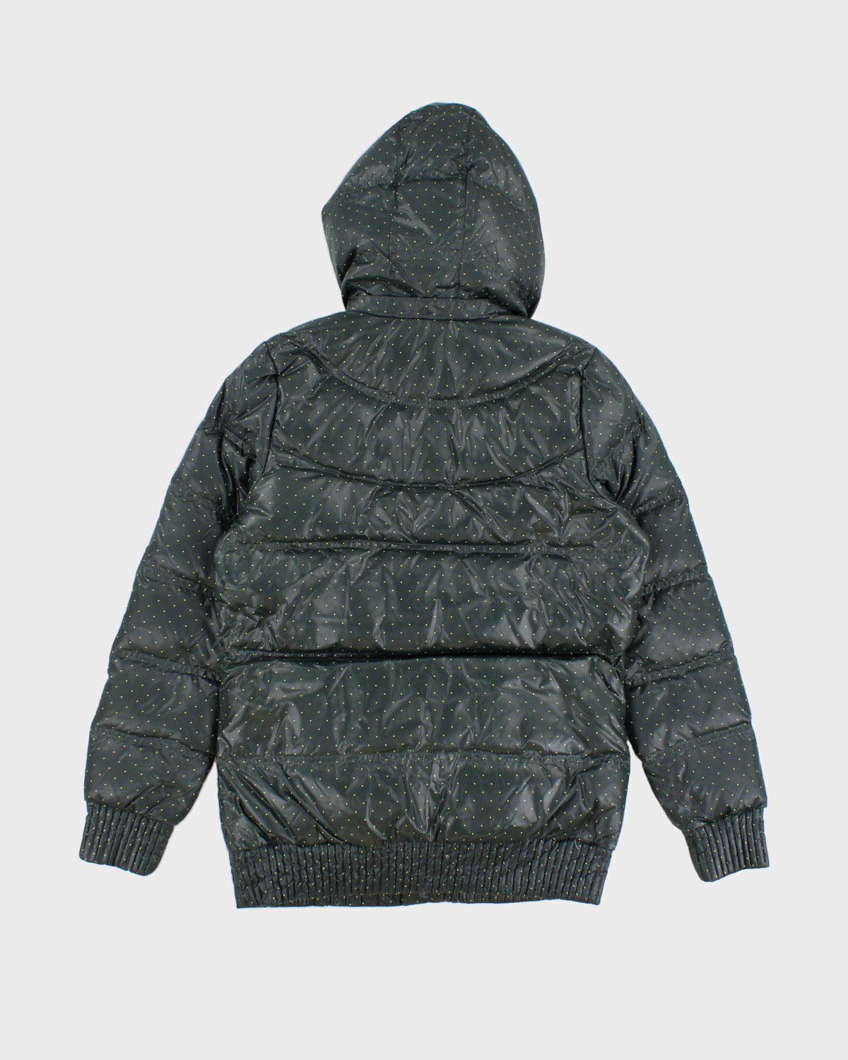 Adidas Polka Dot Duck Down Hooded Puffer Jacket - L