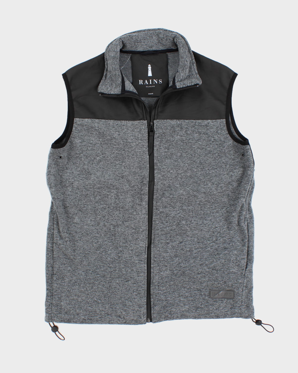 Women's Rains Grey Fleeced Vest Jacket - M