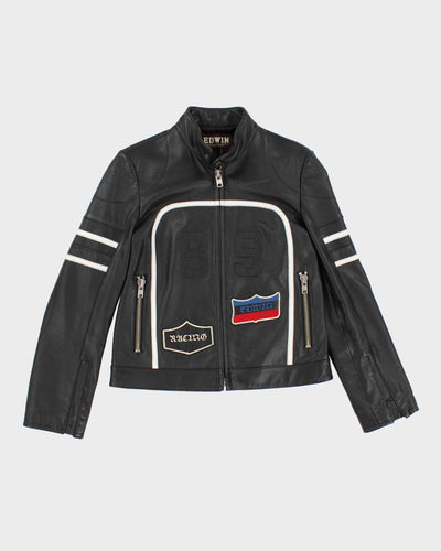 Edwin Patched Leather Jacket - S