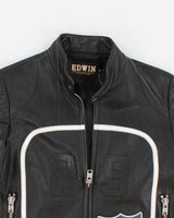 Edwin Patched Leather Jacket - S